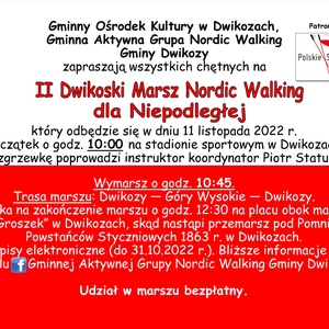 II Dwikoski Marsz Nordic Walking dla Niepodległej
