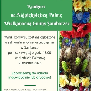 Konkurs na Najpiękniejszą Palmę Wielkanocną Gminy Samborzec