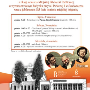Cykl wydarzeń z okazji otwarcia Miejskiej Biblioteki Publicznej