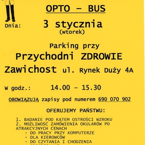 Zapraszamy na bezpłatne komputerowe badanie wzroku- OPTO-BUS.