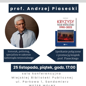 Spotkanie autorskie z prof. Andrzejem Piaseckim