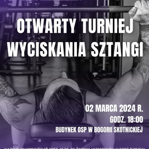 Otwarty Turniej Wyciskania Sztangi Leżąc