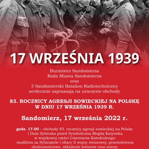 83. rocznica agresji sowieckiej na Polskę w dniu 17 września 1939 r.