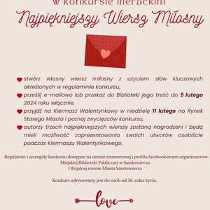 Konkurs na wiersz miłosny