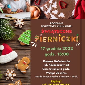 Warsztaty kulinarne - Świąteczne Pierniczki