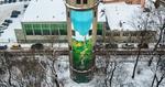 Mural na wieży ciśnień prezentuje się już w pełnej krasie. Sandomierzanie proponują kolejne podobne realizacje [FOTO]