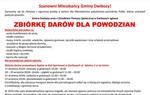 GMINA DWIKOZY ORGANIZUJE ZBIÓRKĘ DARÓW DLA POWODZIAN