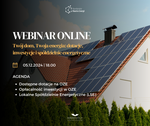 Webinar pt. "Twój dom, Twoja energia: dotacje, inwestycje i spółdzielnie energetyczne"