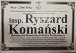 Ostatnie Pożegnanie Komendanta Powiatowego Policji w Sandomierzu - inspektora Ryszarda Komańskiego