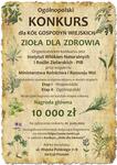 Informaja o ogólnopolskim konkursie dla Kół Gospodyń Wiejskich "Zioła dla zdrowia"