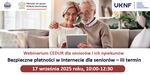 Zaproszenie na webinarium CEDUR dla seniorów i ich opiekunów "Bezpieczne płatności w Internecie dla seniorów - III termin"