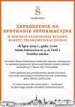 Zaproszenie na spotkanie informacyjne w sprawie planowanej budowy masztu telekomunikacyjnego