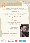 IV kwartalne spotkanie z poezją poświęcone Leopoldowi Staffowi