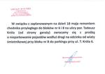 Remont chodnika na ulicy por. Tadeusza Króla