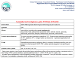 Komunikat meteorologiczny z godz. 9:38 z dnia 29.06.2026 r.