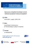 Bezpłatne konsultacje na temat możliwości pozyskania Funduszy Europejskich