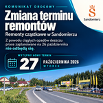 Zmiana terminu remontów dróg w Sandomierzu